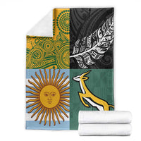 Rugby 2025 Championship Blanket Combination of Southern Hemisphere Countries LT14 - Polynesian Pride