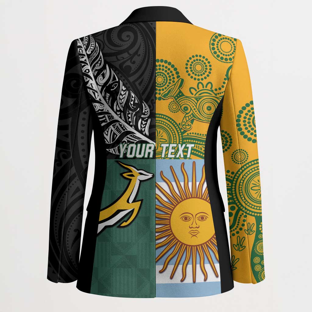 Personalised Rugby 2025 Championship Blazer Combination of Southern Hemisphere Countries LT14 - Polynesian Pride