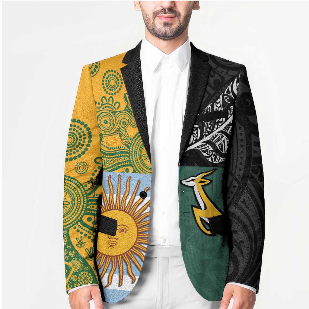 Personalised Rugby 2025 Championship Blazer Combination of Southern Hemisphere Countries LT14 - Polynesian Pride