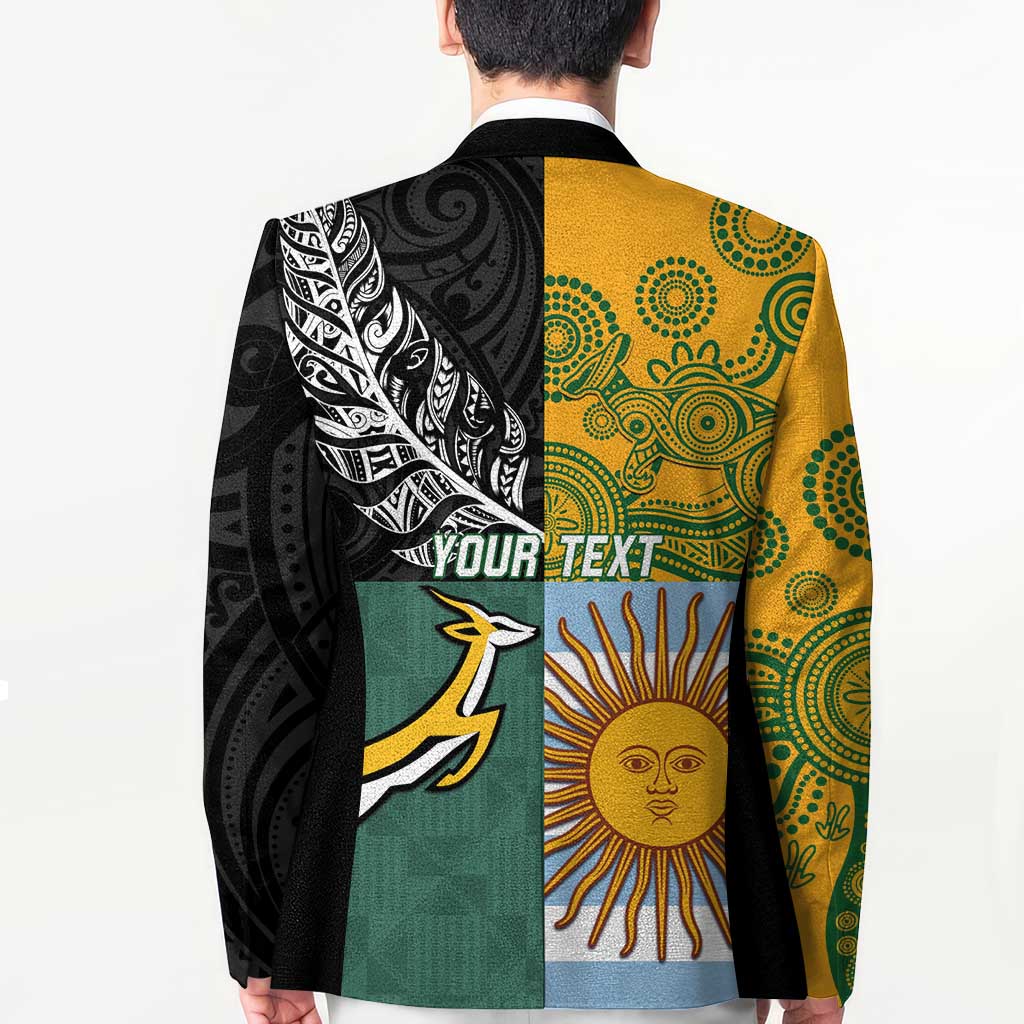 Personalised Rugby 2025 Championship Blazer Combination of Southern Hemisphere Countries LT14 - Polynesian Pride