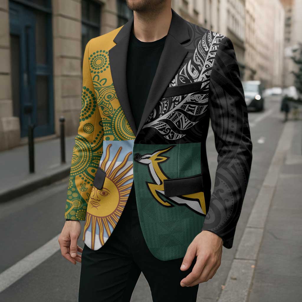 Personalised Rugby 2025 Championship Blazer Combination of Southern Hemisphere Countries LT14 - Polynesian Pride