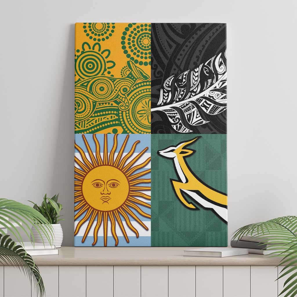 Rugby 2025 Championship Canvas Wall Art Combination of Southern Hemisphere Countries LT14 - Polynesian Pride