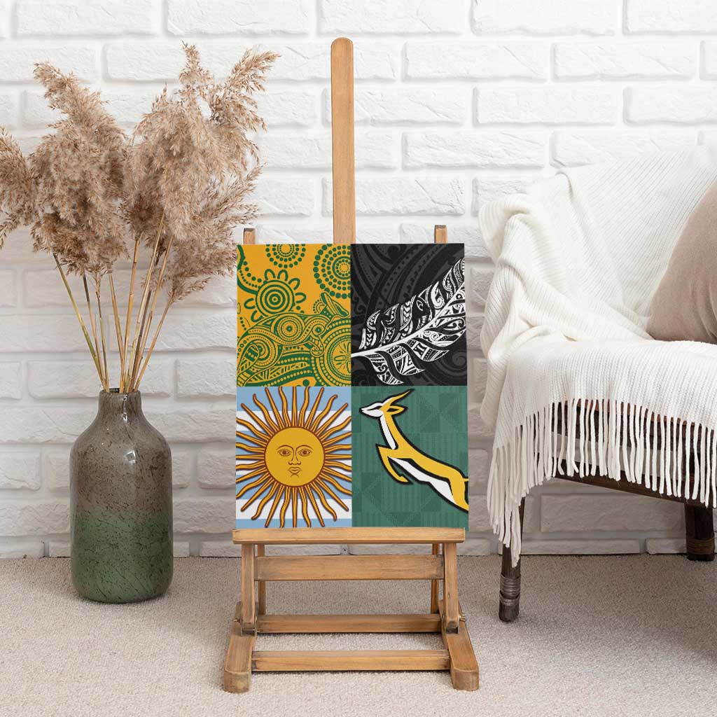 Rugby 2025 Championship Canvas Wall Art Combination of Southern Hemisphere Countries LT14 - Polynesian Pride