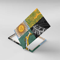 Rugby 2025 Championship Canvas Wall Art Combination of Southern Hemisphere Countries LT14 With Frame Black - Polynesian Pride