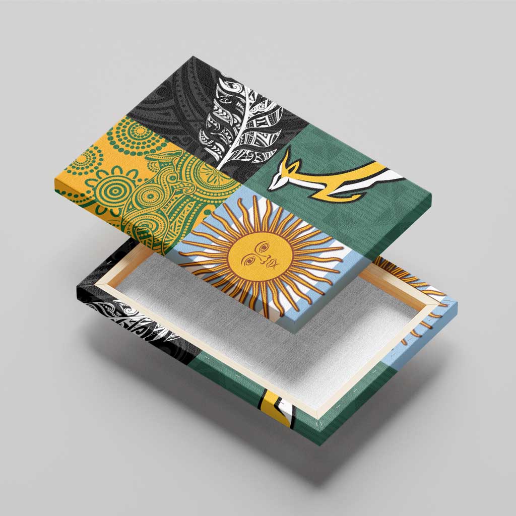 Rugby 2025 Championship Canvas Wall Art Combination of Southern Hemisphere Countries LT14 - Polynesian Pride