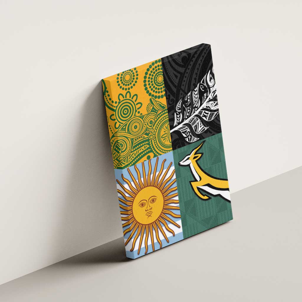 Rugby 2025 Championship Canvas Wall Art Combination of Southern Hemisphere Countries LT14 - Polynesian Pride