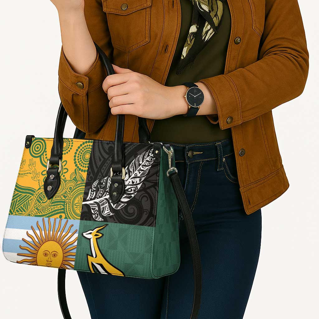 Rugby 2025 Championship Leather Bag Combination of Southern Hemisphere Countries LT14 - Polynesian Pride