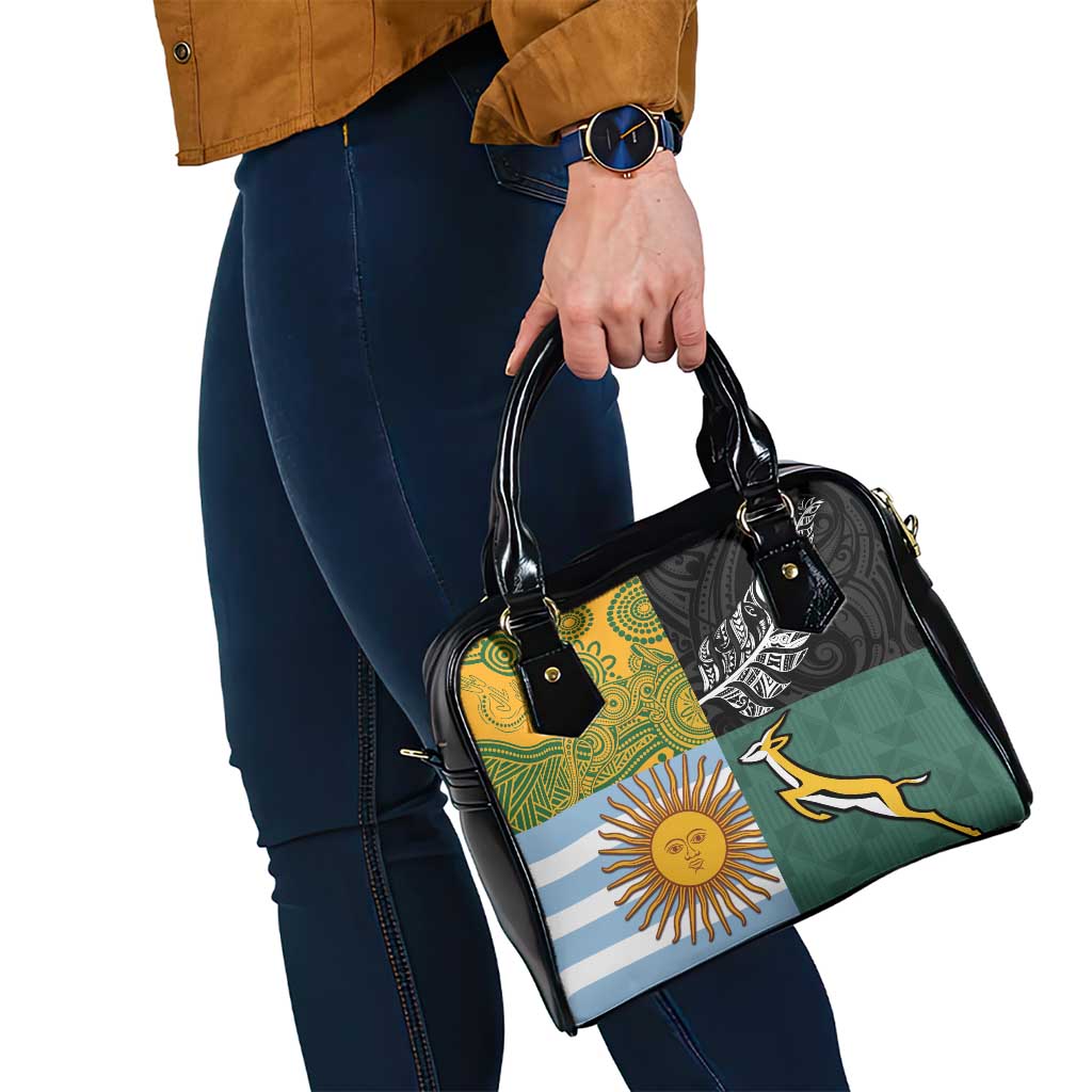 Rugby 2025 Championship Shoulder Handbag Combination of Southern Hemisphere Countries LT14 - Polynesian Pride