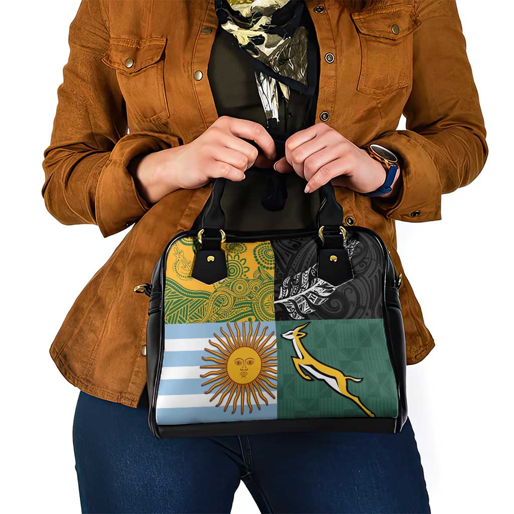 Rugby 2025 Championship Shoulder Handbag Combination of Southern Hemisphere Countries LT14 - Polynesian Pride