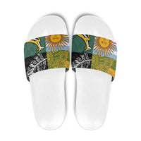 Rugby 2025 Championship Slide Sandals Combination of Southern Hemisphere Countries LT14 Black - Polynesian Pride