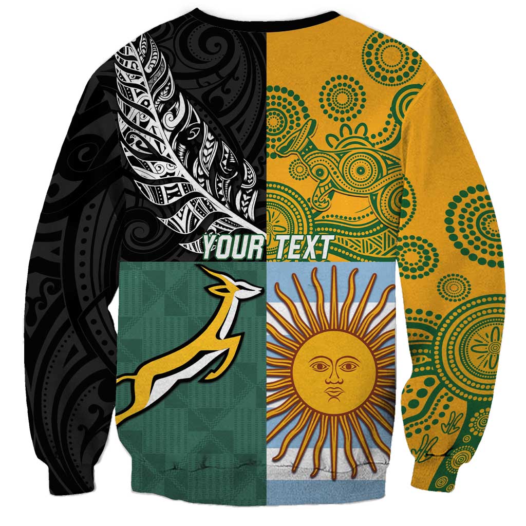 Personalised Rugby 2025 Championship Sweatshirt Combination of Southern Hemisphere Countries LT14 - Polynesian Pride