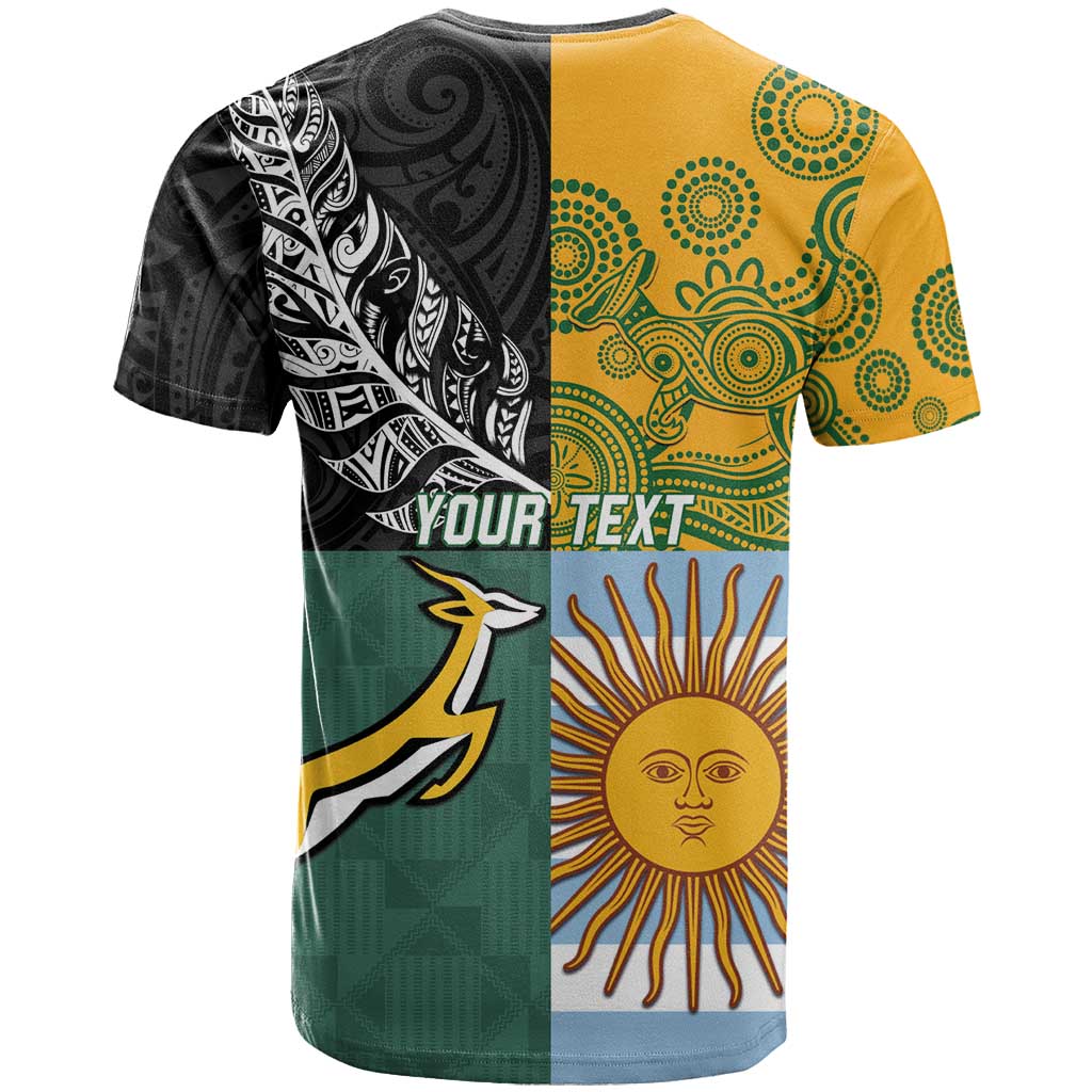 Personalised Rugby 2025 Championship T Shirt Combination of Southern Hemisphere Countries LT14 - Polynesian Pride
