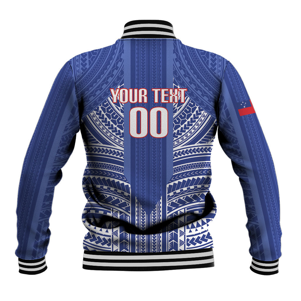 Custom Manu Samoa Rugby 2026 Baseball Jacket Samoan Pattern LT14 - Polynesian Pride