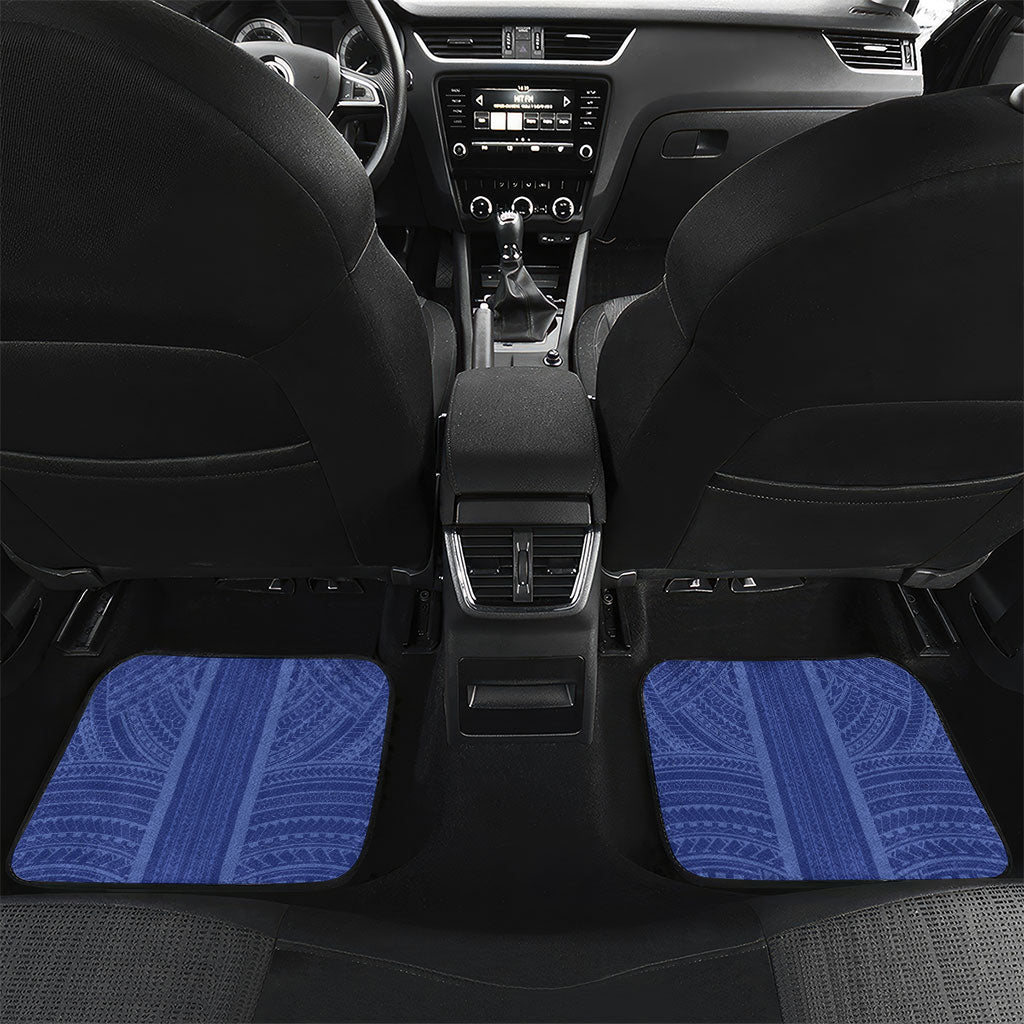 Custom Manu Samoa Rugby 2026 Car Mats Samoan Pattern LT14 Set 2pcs - Back Blue - Polynesian Pride