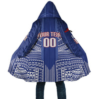 Custom Manu Samoa Rugby 2026 Cloak Samoan Pattern LT14 Unisex Blue - Polynesian Pride