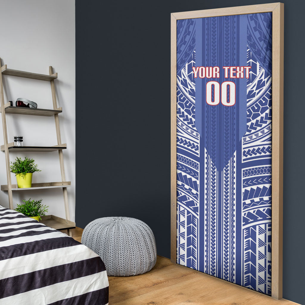 Custom Manu Samoa Rugby 2026 Door Cover Samoan Pattern LT14 - Polynesian Pride