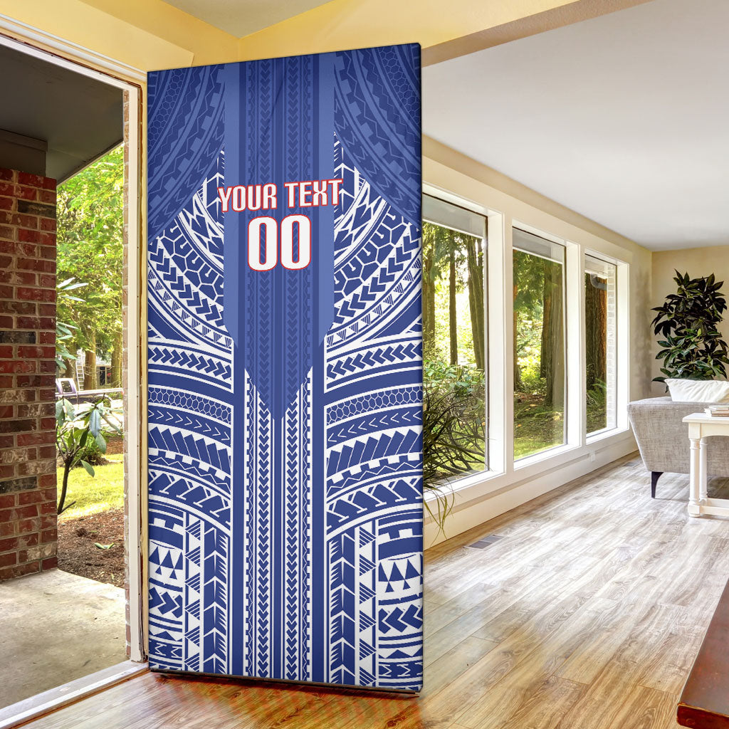 Custom Manu Samoa Rugby 2026 Door Cover Samoan Pattern LT14 - Polynesian Pride