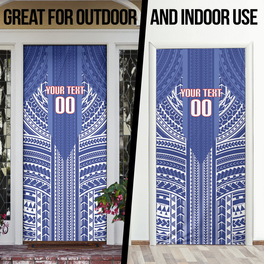 Custom Manu Samoa Rugby 2026 Door Cover Samoan Pattern LT14 - Polynesian Pride