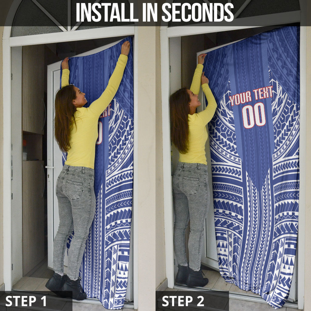 Custom Manu Samoa Rugby 2026 Door Cover Samoan Pattern LT14 - Polynesian Pride