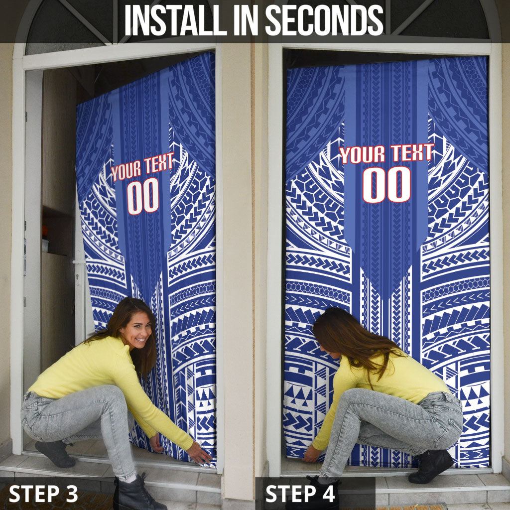 Custom Manu Samoa Rugby 2026 Door Cover Samoan Pattern LT14 - Polynesian Pride