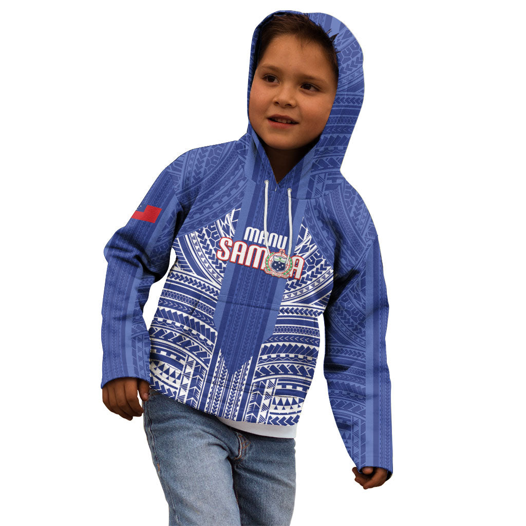 Custom Manu Samoa Rugby 2026 Kid Hoodie Samoan Pattern LT14 - Polynesian Pride