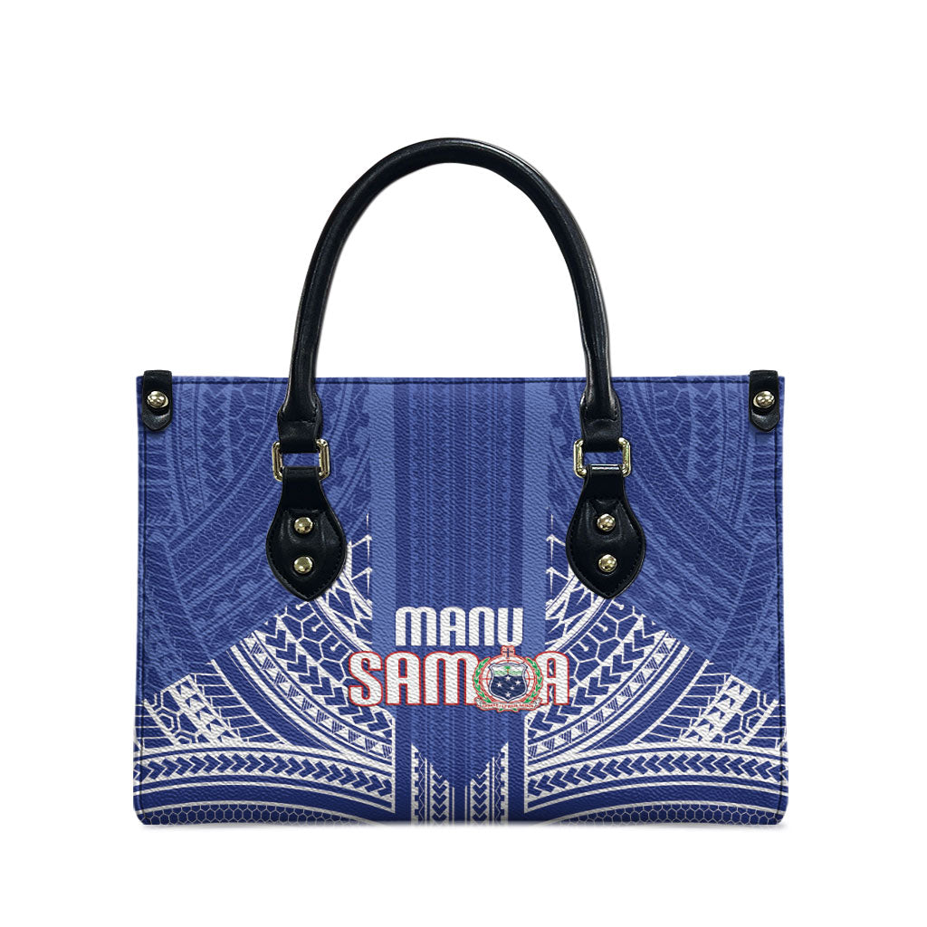 Manu Samoa Rugby 2026 Leather Bag Samoan Pattern LT14 - Polynesian Pride