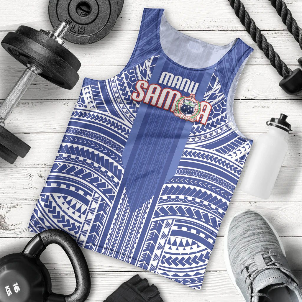 Custom Manu Samoa Rugby 2026 Men Tank Top Samoan Pattern LT14 - Polynesian Pride