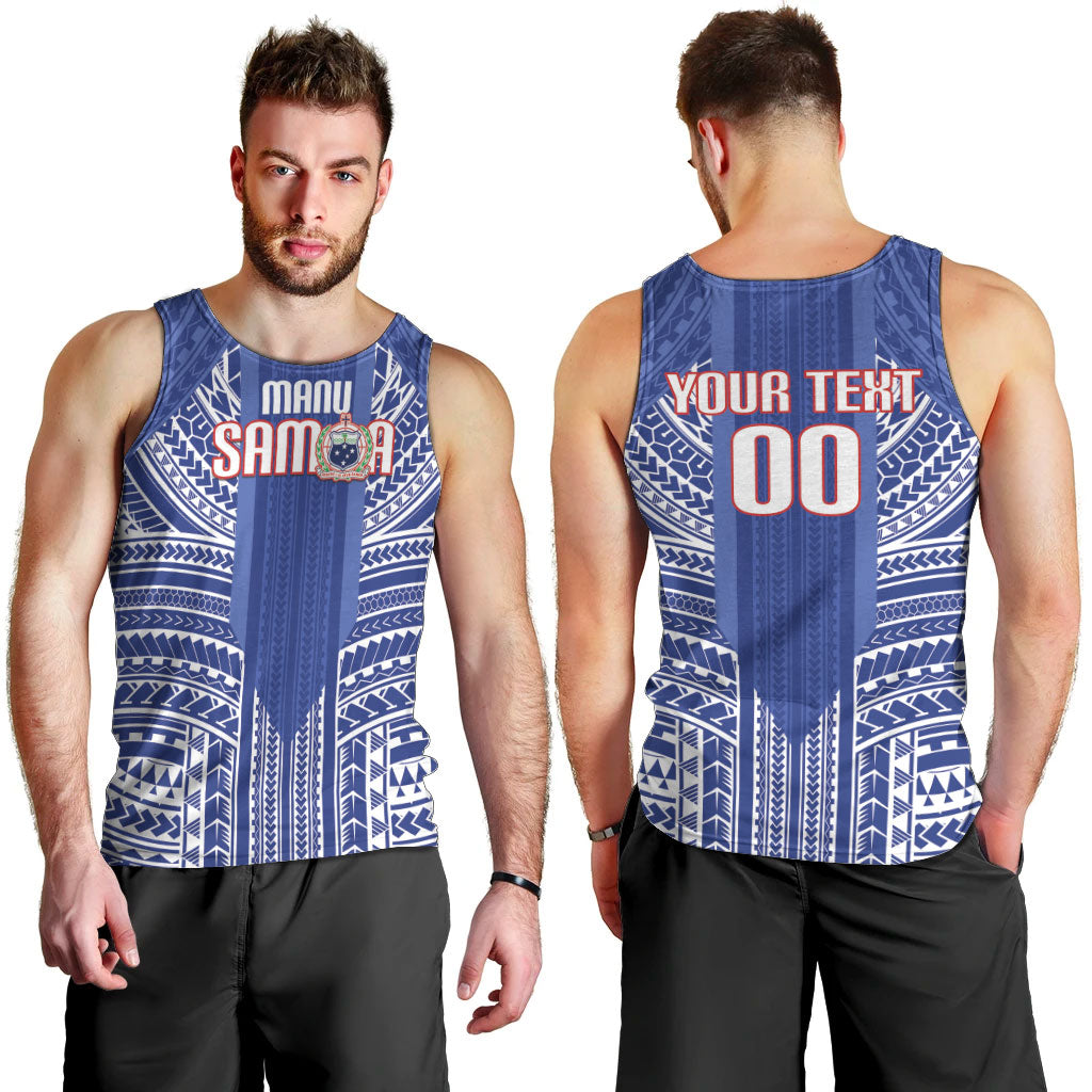Custom Manu Samoa Rugby 2026 Men Tank Top Samoan Pattern LT14 - Polynesian Pride