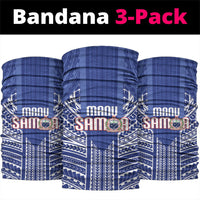 Manu Samoa Rugby 2026 Neck Gaiter Samoan Pattern LT14 package One Size: 25*50cm Blue - Polynesian Pride