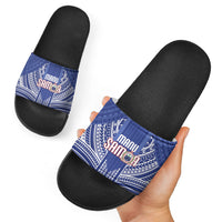 Manu Samoa Rugby 2026 Slide Sandals Samoan Pattern LT14 - Polynesian Pride