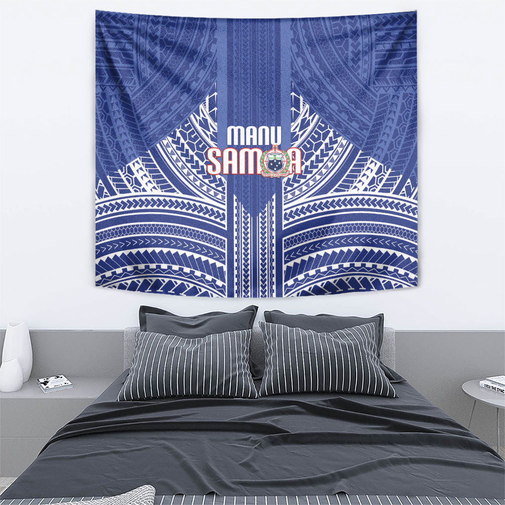 Manu Samoa Rugby 2026 Tapestry Samoan Pattern LT14 - Polynesian Pride