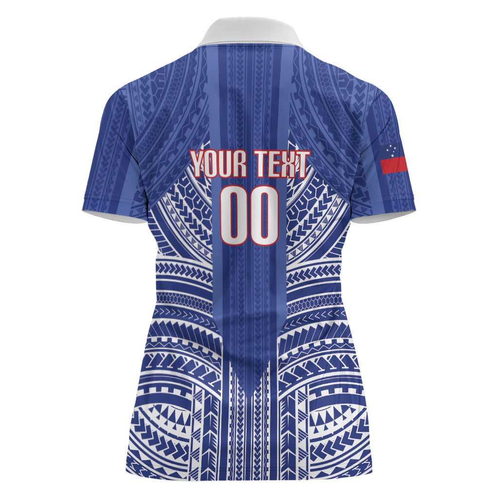 Custom Manu Samoa Rugby 2026 Women Polo Shirt Samoan Pattern LT14 - Polynesian Pride