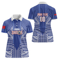 Custom Manu Samoa Rugby 2026 Women Polo Shirt Samoan Pattern LT14 - Polynesian Pride
