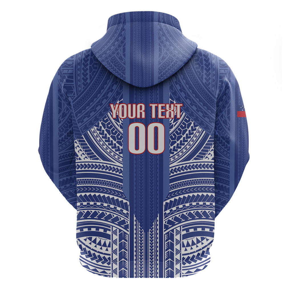 Custom Manu Samoa Rugby 2026 Zip Hoodie Samoan Pattern LT14 - Polynesian Pride