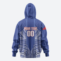 Custom Manu Samoa Rugby 2026 Zip Hoodie Samoan Pattern LT14 - Polynesian Pride