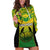 Papua New Guinea Rugby Hoodie Dress Enga Mioks PNG Polynesian Pattern LT14 Green - Polynesian Pride