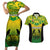 Custom Papua New Guinea Rugby Couples Matching Short Sleeve Bodycon Dress and Hawaiian Shirt Enga Mioks PNG Polynesian Pattern LT14 Green - Polynesian Pride