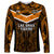 Custom Papua New Guinea Rugby Long Sleeve Shirt Lae Snax Tigers PNG Polynesian Pattern LT14 Unisex Orange - Polynesian Pride