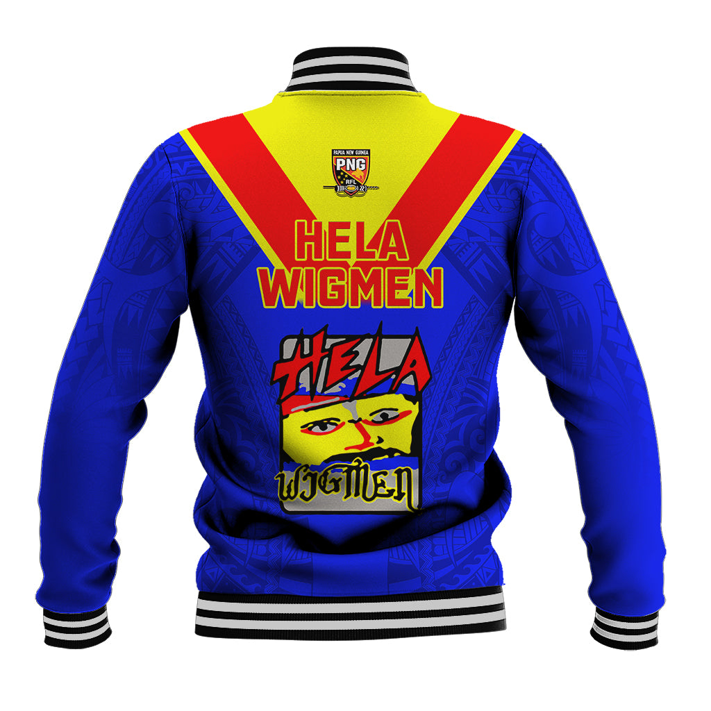 Papua New Guinea Rugby Baseball Jacket Hela Wigmen PNG Polynesian Pattern LT14 - Polynesian Pride