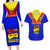 Custom Papua New Guinea Rugby Couples Matching Long Sleeve Bodycon Dress and Hawaiian Shirt Hela Wigmen PNG Polynesian Pattern LT14 Blue - Polynesian Pride