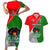 Custom Papua New Guinea Rugby Couples Matching Short Sleeve Bodycon Dress and Hawaiian Shirt Rabaul Gurias PNG Polynesian Pattern LT14 Green - Polynesian Pride