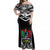 Papua New Guinea Rugby Off Shoulder Maxi Dress Mendi Muruks PNG Polynesian Pattern LT14 Women Black - Polynesian Pride