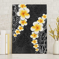 Black Tropical Plumeria With Galaxy Polynesian Art Canvas Wall Art LT14 Without Frame Black - Polynesian Pride