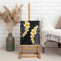 Black Tropical Plumeria With Galaxy Polynesian Art Canvas Wall Art LT14 - Polynesian Pride