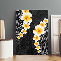 Black Tropical Plumeria With Galaxy Polynesian Art Canvas Wall Art LT14 - Polynesian Pride