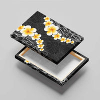 Black Tropical Plumeria With Galaxy Polynesian Art Canvas Wall Art LT14 - Polynesian Pride