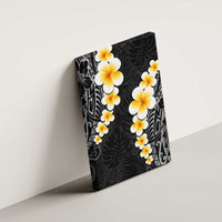 Black Tropical Plumeria With Galaxy Polynesian Art Canvas Wall Art LT14 - Polynesian Pride