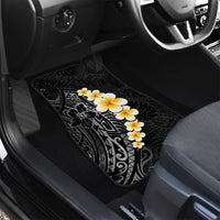 Black Tropical Plumeria With Galaxy Polynesian Art Car Mats LT14 - Polynesian Pride