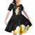 Black Tropical Plumeria With Galaxy Polynesian Art Family Matching Off Shoulder Short Dress and Hawaiian Shirt