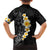 Black Tropical Plumeria With Galaxy Polynesian Art Family Matching Short Sleeve Bodycon Dress and Hawaiian Shirt